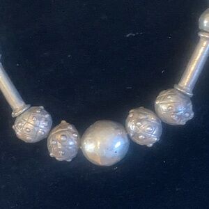 Navajo Silver Beaded Necklace! Stunning 🤩 heavy in weight.